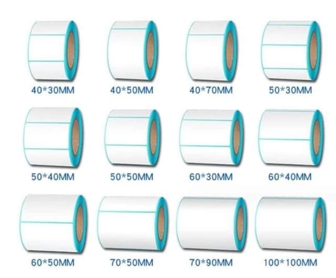 Blaufarbiger Glasliner, kundenspezifischer Klebstoff, thermischer Aufkleber, Skala-Aufkleber, leerer thermischer Aufkleber