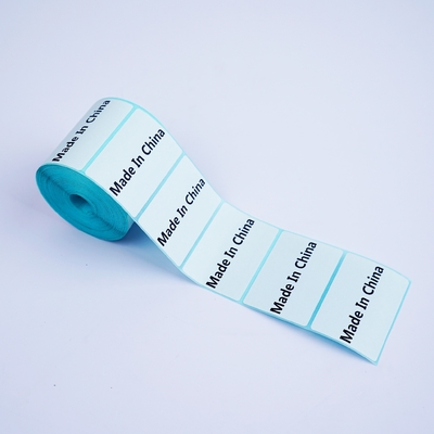Kleber Barcode Aufkleber Direktes Wärmepapier mit blauer Glasliner