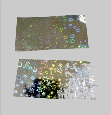 Holographische Film zerstörerische Etiketten Material zerbrechliches Aufkleberpapier