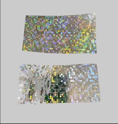 Holographische Film zerstörerische Etiketten Material zerbrechliches Aufkleberpapier