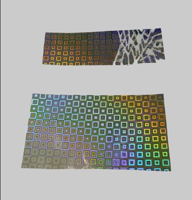 Holographische Film zerstörerische Etiketten Material zerbrechliches Aufkleberpapier