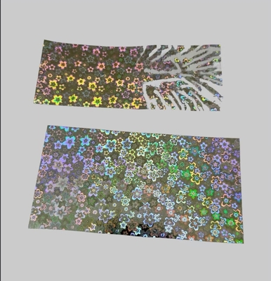 Holographische Film zerstörerische Etiketten Material zerbrechliches Aufkleberpapier
