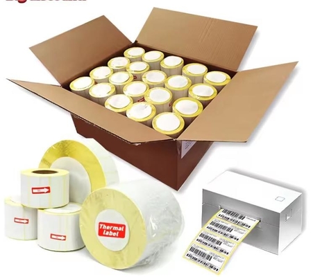 Klebendes Thermaletikett Leeres Thermaletikett Klebendes Barcode-Aufkleber mit Glasliner