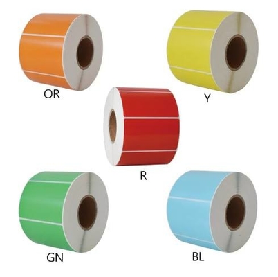 Orange Gelb Rot Blau Grün Farbe Thermische Aufkleber Thermische Etikette Thermische Barcode Aufkleber