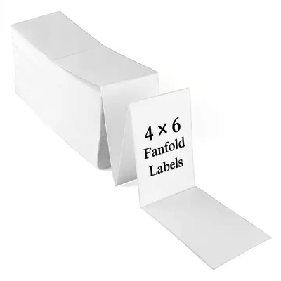 Klebe-Fanfold-Etiketten Klebeaufkleber 4*6 Zoll Klebeaufkleber