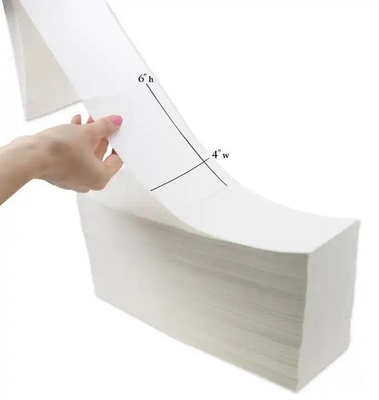 Klebe-Fanfold-Etiketten Klebeaufkleber 4*6 Zoll Klebeaufkleber