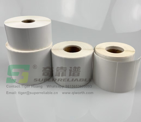 Semi-Glossy Papier Klebstoff Barcode Aufkleber Kunst Papier Klebstoff Aufkleber durch Band gedruckt