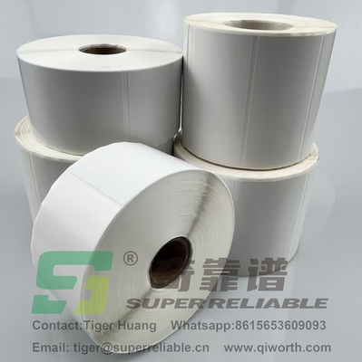 Semi-Glossy Papier Klebstoff Barcode Aufkleber Kunst Papier Klebstoff Aufkleber durch Band gedruckt
