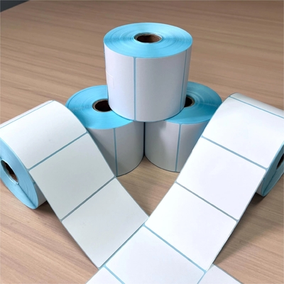 Aufkleber mit thermischem Aufkleber, leerer Aufkleber, blauer Aufkleber