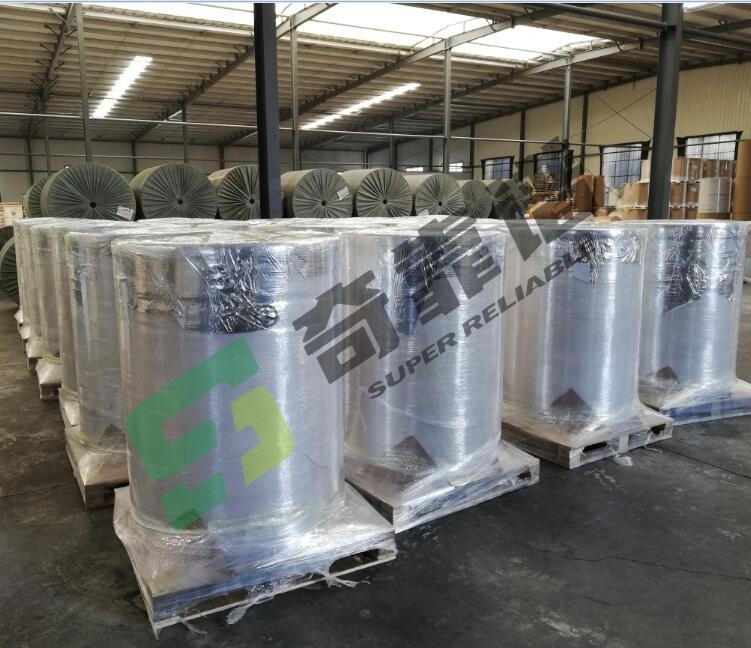 Kleber Weiß PET 25um 25mic für Klebebandetiketten TG3435 Modell in Rollen