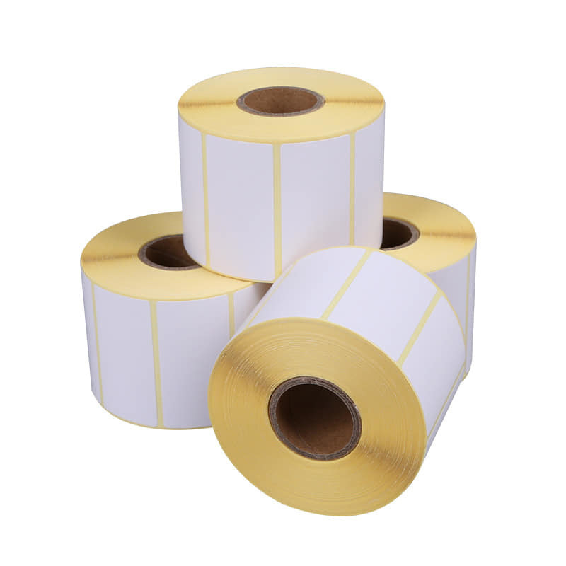 BPA-freie Klebstoff-Barcode-Aufkleber Thermische Aufkleber Sack-Aufkleber mit gelbem oder blauem Glasliner