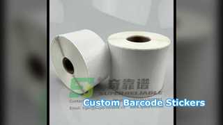 Beobachten Sie: DT Direct Thermal selbstklebende Thermoaufkleber-Barcode-Aufkleber in individueller Größe Vitrine