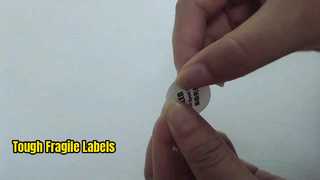 Zerbrechliches Etikettenmaterial aus Papier